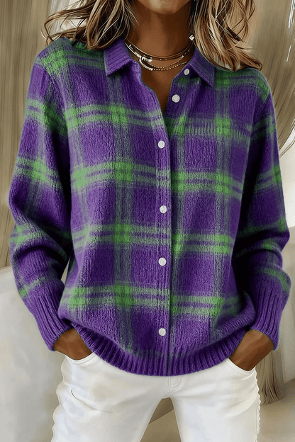 ChicWeave – Cardigan mit Karokragen