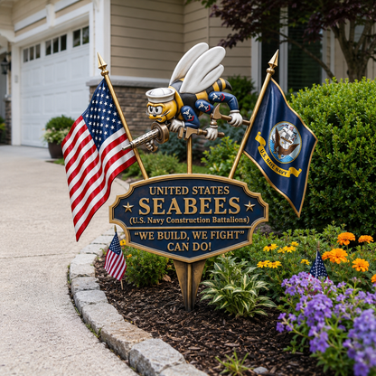 CanDoLegacy – Estaca decorativa de jardín en homenaje a los Seabees de la Marina de los EE. UU.