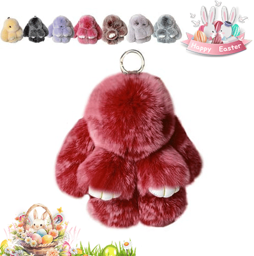HopCharm – Llavero de peluche con conejito adorable