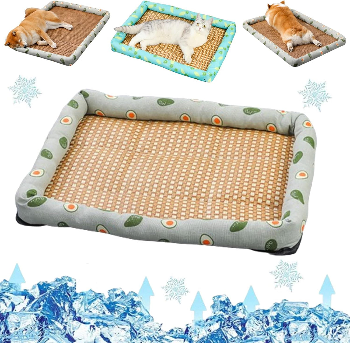 CoolNest – Cama refrescante transpirable de ratán para mascotas