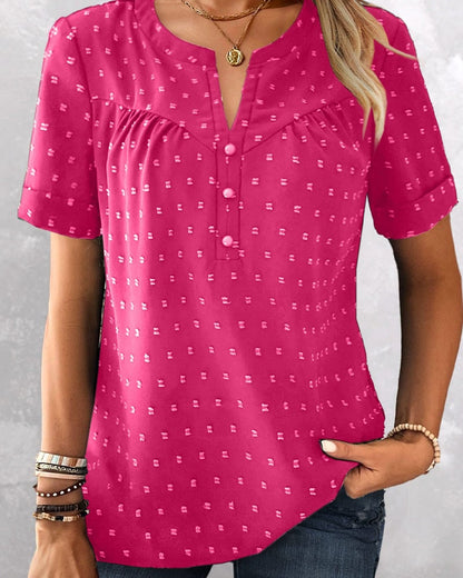VivaLinen – Alltags-Bluse mit V-Ausschnitt