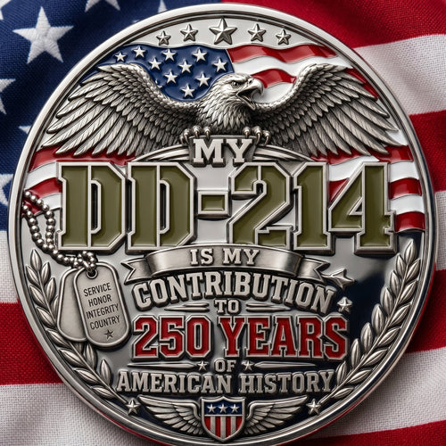 Amerikanische Tapferkeit – DD214 Gedenkmünze