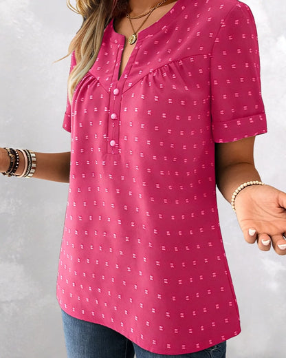 VivaLinen – Alltags-Bluse mit V-Ausschnitt