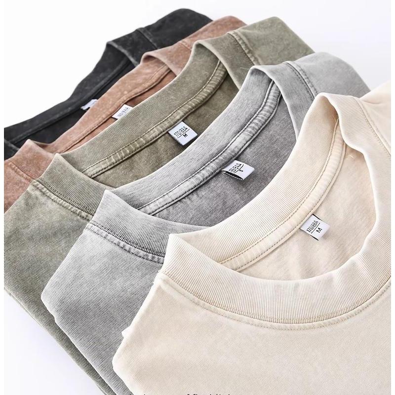 Oversoul – Camisetas desgastadas de corte holgado