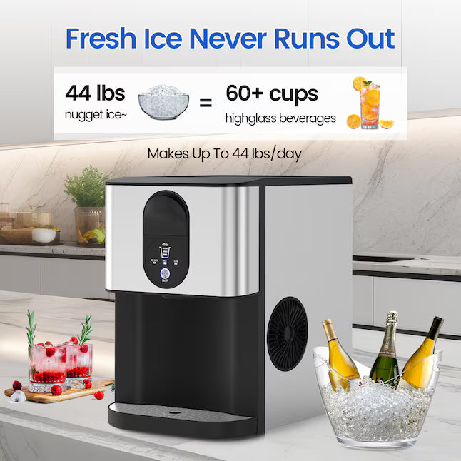 💥 Venta de Liquidación - Máquina para Hacer Hielo Nugget ❄️✨ Dispensador Automático de 20 kg/día 🧊