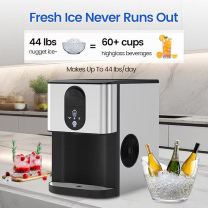 💥 Venta de Liquidación - Máquina para Hacer Hielo Nugget ❄️✨ Dispensador Automático de 20 kg/día 🧊