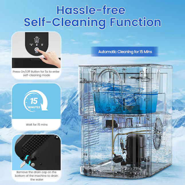 💥 Venta de Liquidación - Máquina para Hacer Hielo Nugget ❄️✨ Dispensador Automático de 20 kg/día 🧊