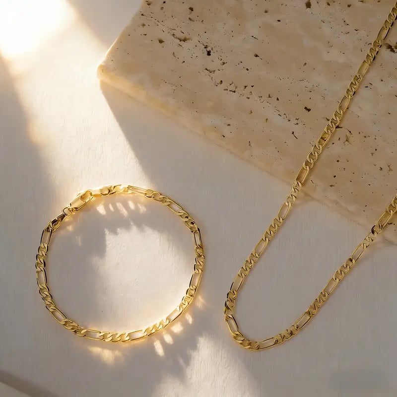 Veloura | Juego de joyería de 2 piezas en oro de 18K