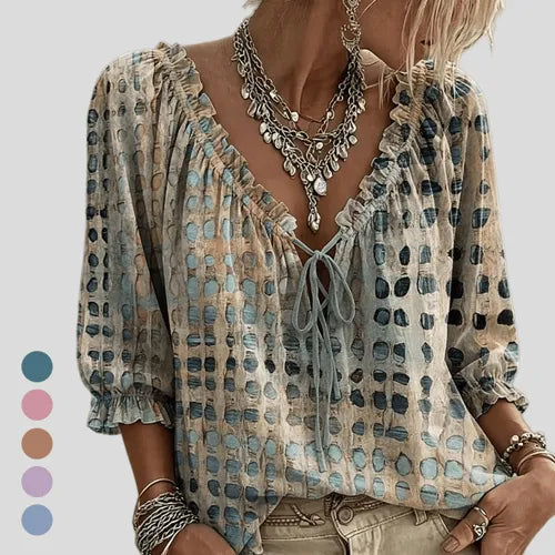 ModaDots – Blusa informal con cordones