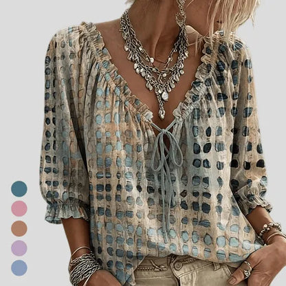 ModaDots – Blusa informal con cordones
