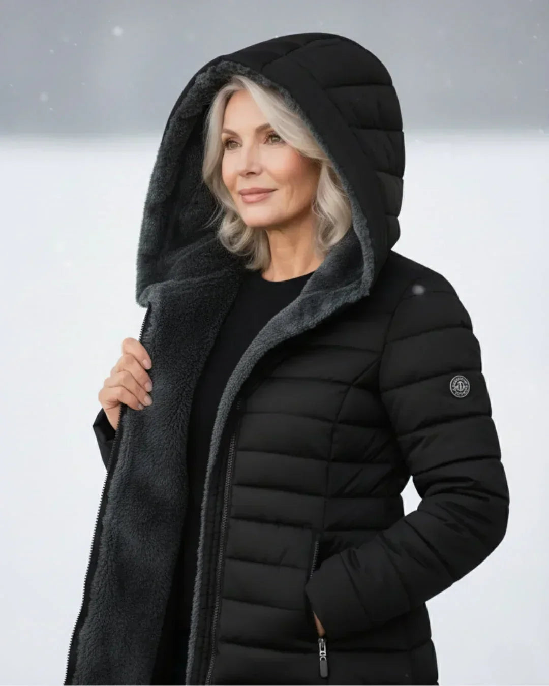 Olivia™ – Isolierte Winterjacke mit Sherpa-Kapuze