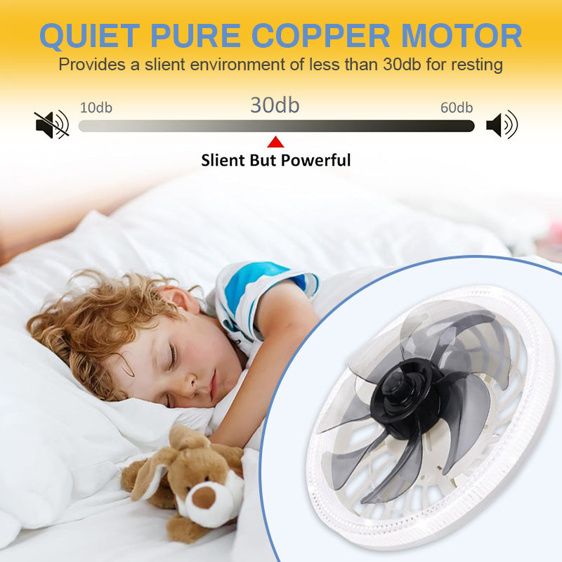 NightBreeze – Ventilador de techo silencioso con luz