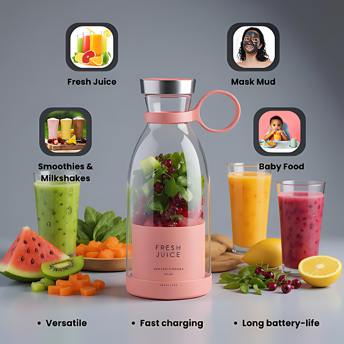 NutriGo - Vaso batidor de viaje
