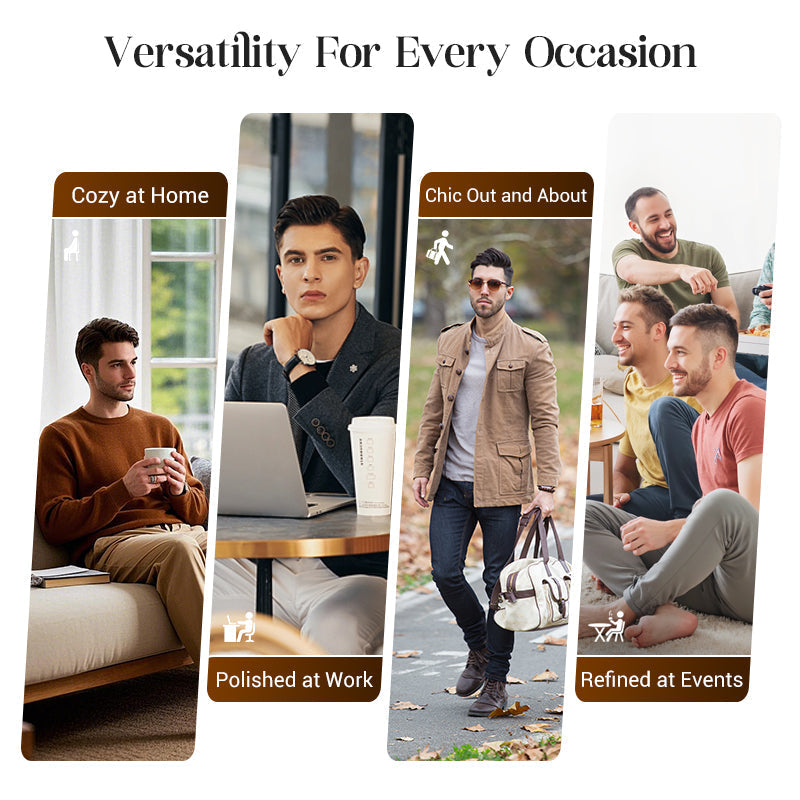 UrbanEase – Conjunto de descanso para hombre en tejido tipo gofre transpirable