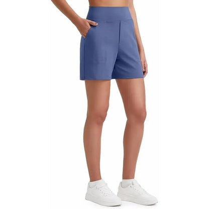 FitAura – Damen-Sportshorts mit hoher Taille
