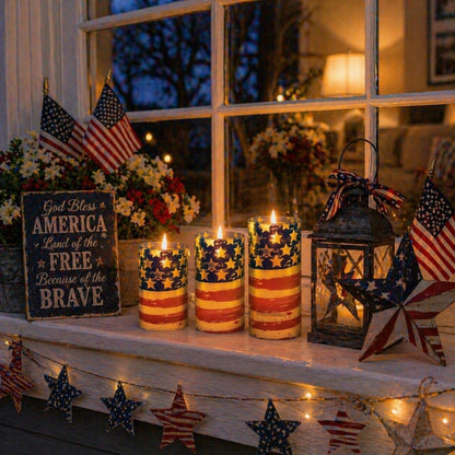 FreedomFlame – Von den USA inspirierte flammenlose Kerzenkollektion