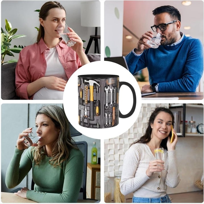 Taza de caja de herramientas de mecánico