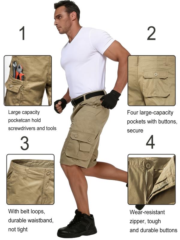 RangerCore – Pantalones cortos de trabajo de algodón orgánico para senderismo