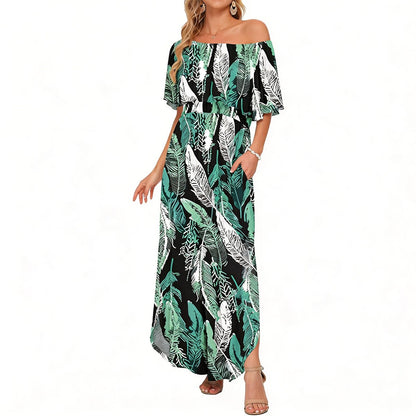 GraceLoom – Vestido Fluido de Hombros