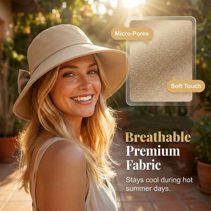 BowBreeze – Sombrero Elegante de Ala Ancha con Protección Solar