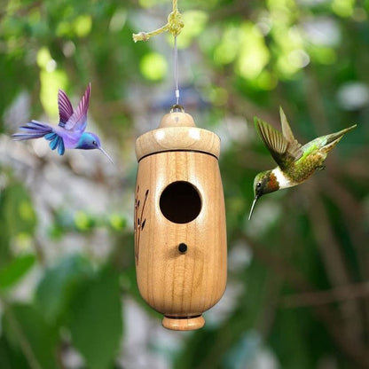 NatureSip – Comedero de colibríes de madera para amantes de la jardinería
