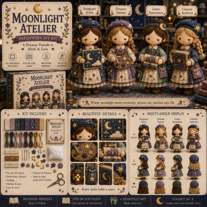 TinyWorlds – Colección de kits de manualidades DIY de patchwork acogedor