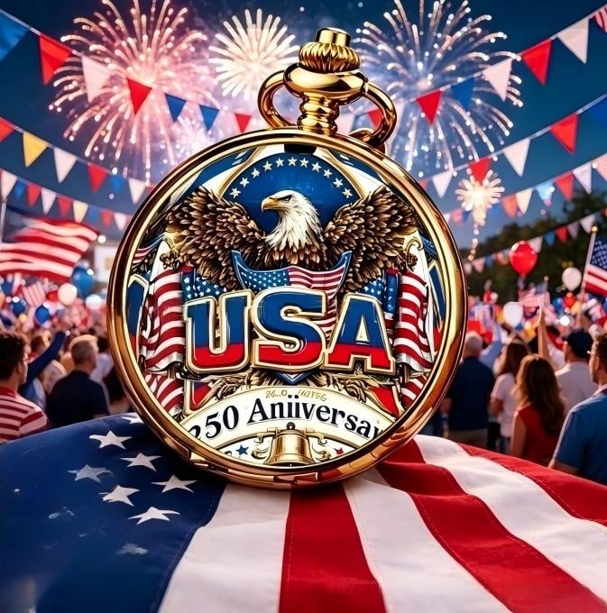 LibertyChrono – Reloj de Bolsillo 250 Aniversario de EE. UU.