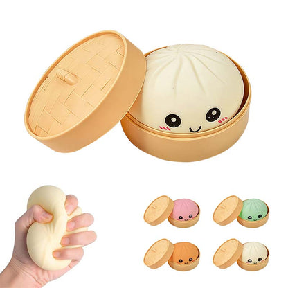 SquishJoy – Juguete Blando Súper Raro de Arcoíris con Forma de Dumpling Sonriente