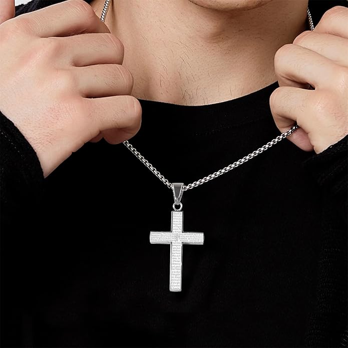 FaithScript – Collar con crucifijo "El Padrenuestro"