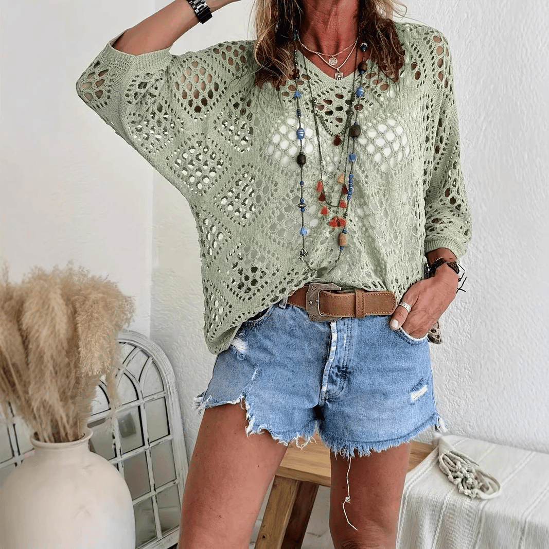 CoastalMuse – Elegantes Boho-Häkeltop