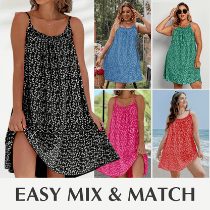 BloomMuse – Florales Sommerkleid mit Spaghettiträgern