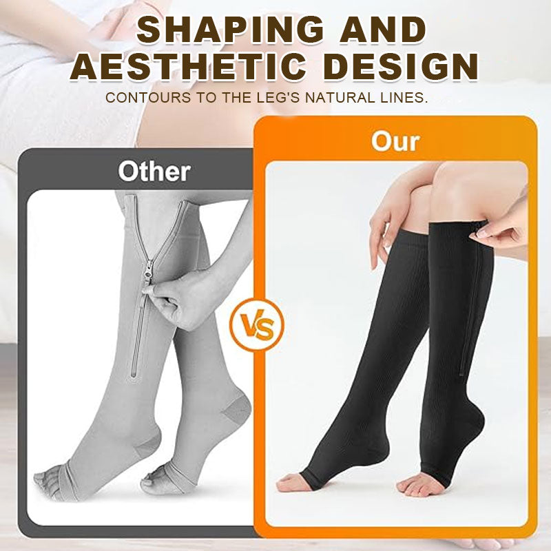 ZipFit – Calcetines de compresión deportivos con cremallera