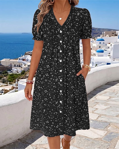 ElegantEase – Atmungsaktives Kleid mit Taschen