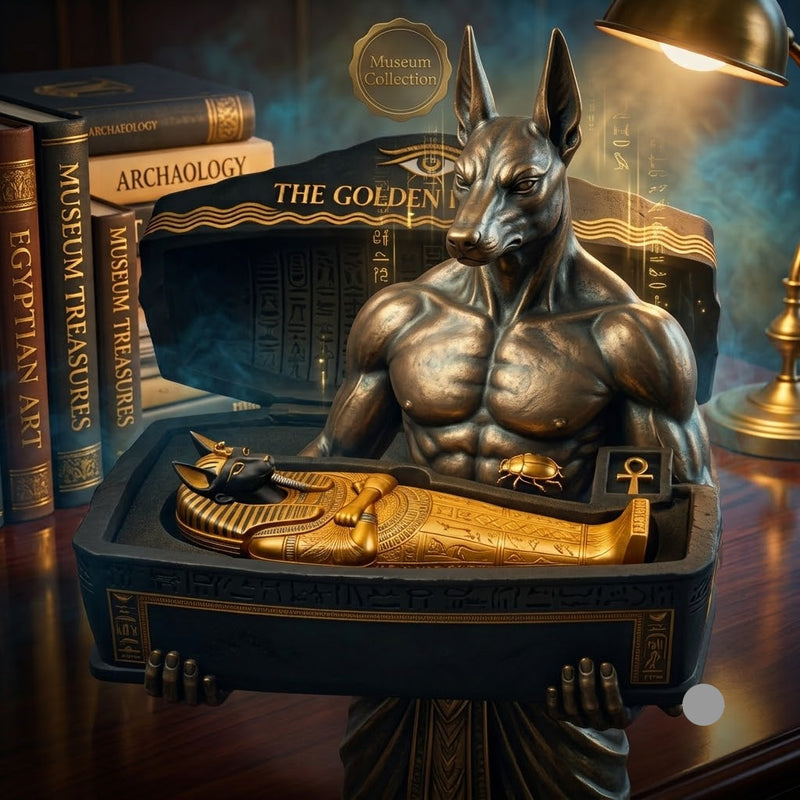 PharaohGuard – Colección de Sarcófagos Anubis Dorado