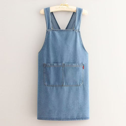 ApronMuse - Premium Soft-Denim-Schürze mit überkreuzten Trägern
