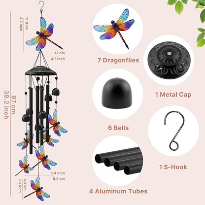 HummingAura – Campana de viento vintage colorida