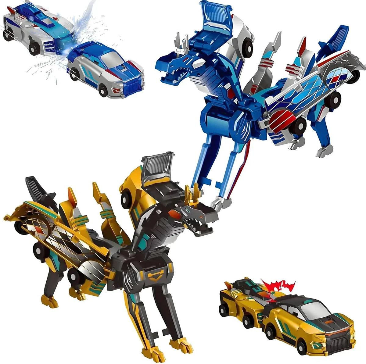 RoboDino – Juguete de coche y dinosaurio transformable 2 en 1