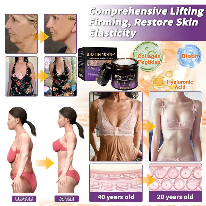 SkinRevive – Crema Restauradora de Piel 10 en 1 con Biotina