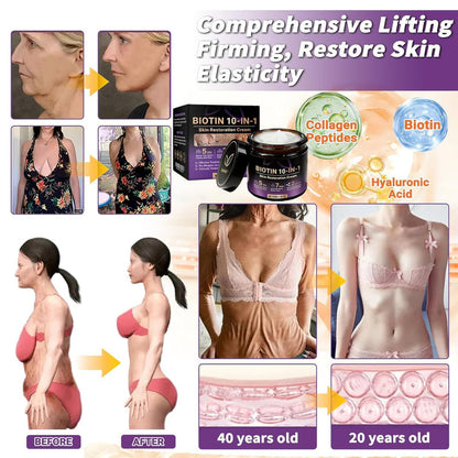 SkinRevive – Crema Restauradora de Piel 10 en 1 con Biotina