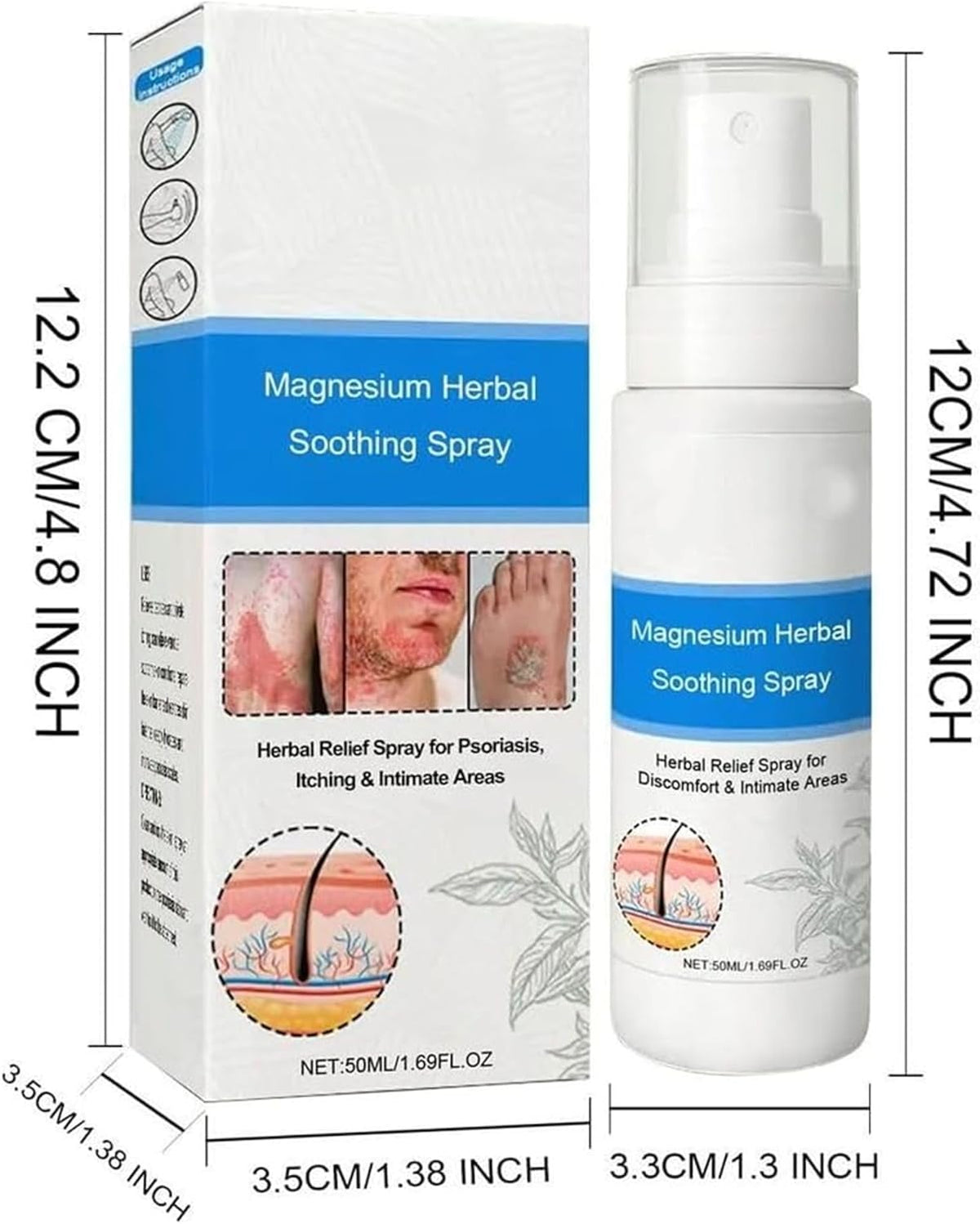 DermaCalm – Pulverizador botánico de magnesio