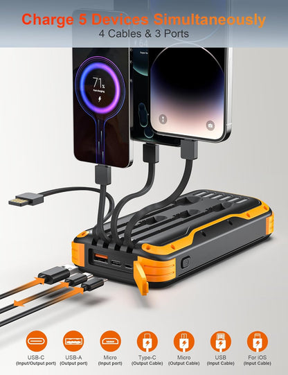 SolarVault - Batería Externa de Emergencia de 40000mAh