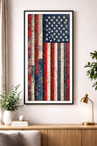 DiamondCraft – DIY 5D-Diamant-Malset „Amerikanische Flagge“
