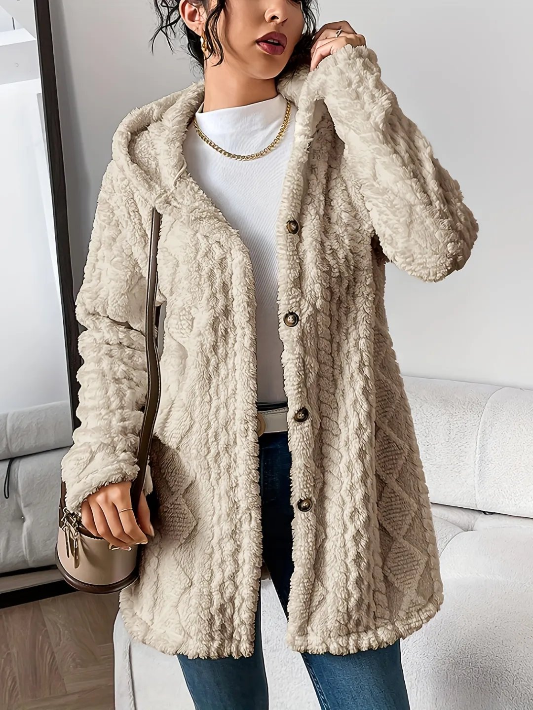 CloudSilk – Vestido con capucha elegantemente sencillo