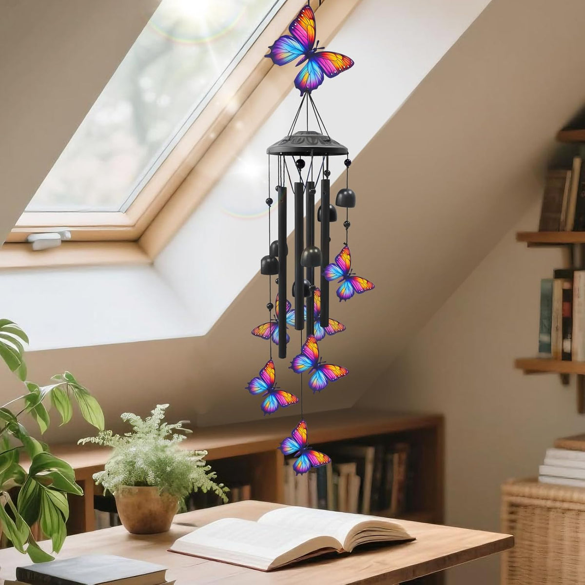 HummingAura – Campana de viento vintage colorida