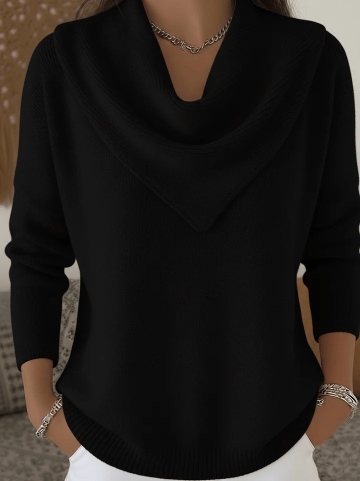 AuraKnit – Dreieck-Ausschnitt-Pullover