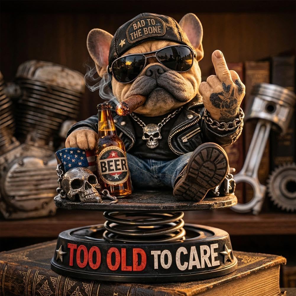 DashMood – „Too Old To Care“-Dashboard-Wackelkopf