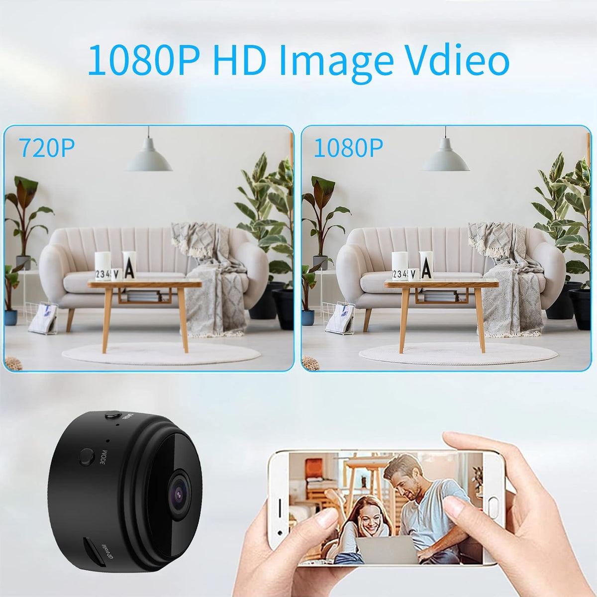 SecureVue – Cámara de seguridad inalámbrica A9 1080P