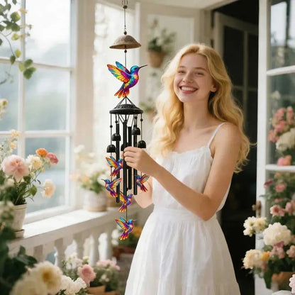 HummingAura – Campana de viento vintage colorida
