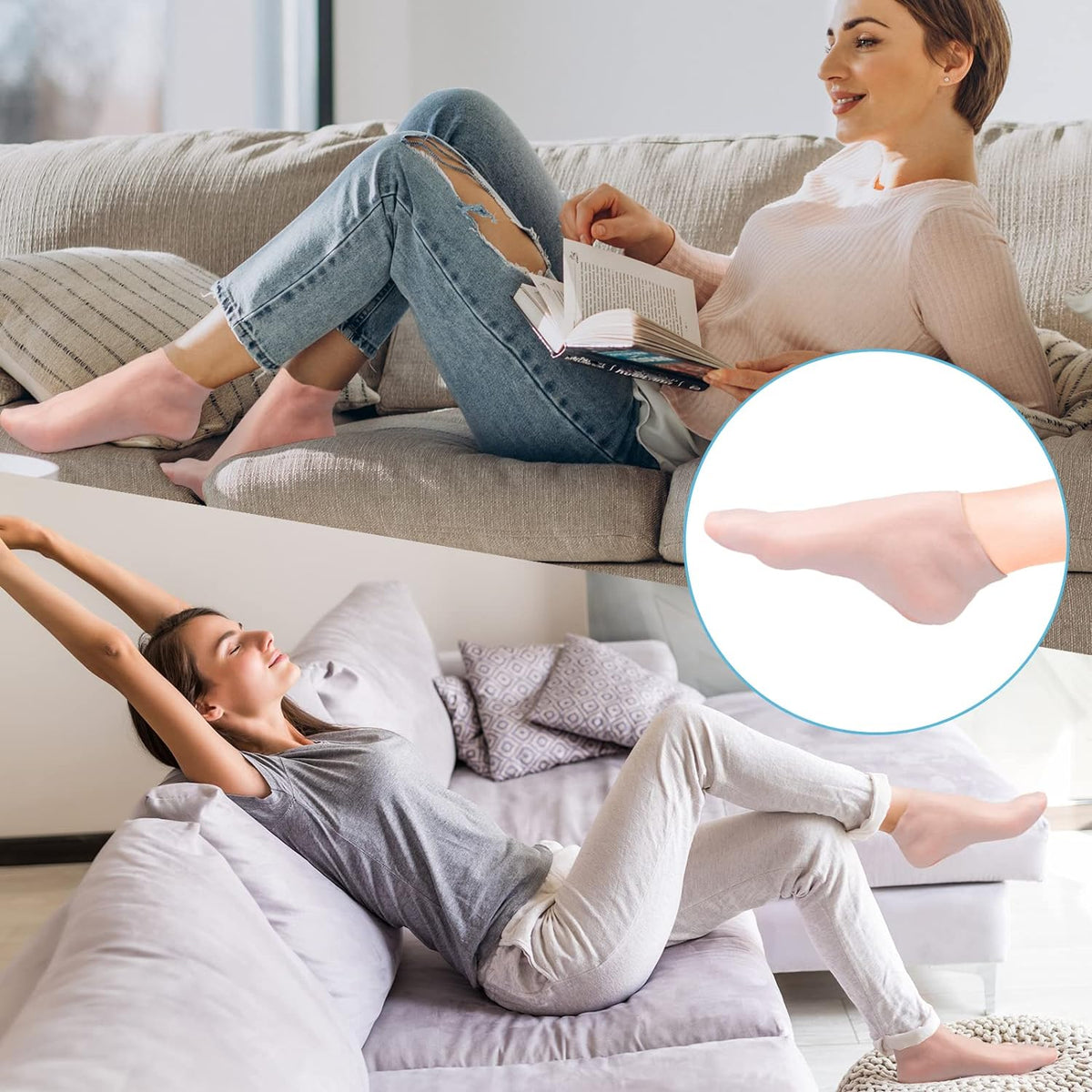 Calcetines VelvetHeel – Cuidado para pies de piel suave