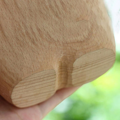 WoodWhisker – Handgefertigte Katzenvase aus Holz